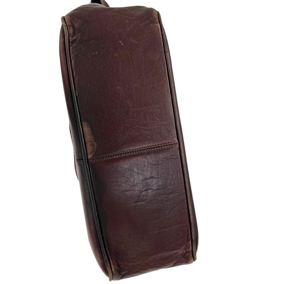 Vintage American Angel Leather Shoulder Bag Brown Flap - Picture 6 of 16